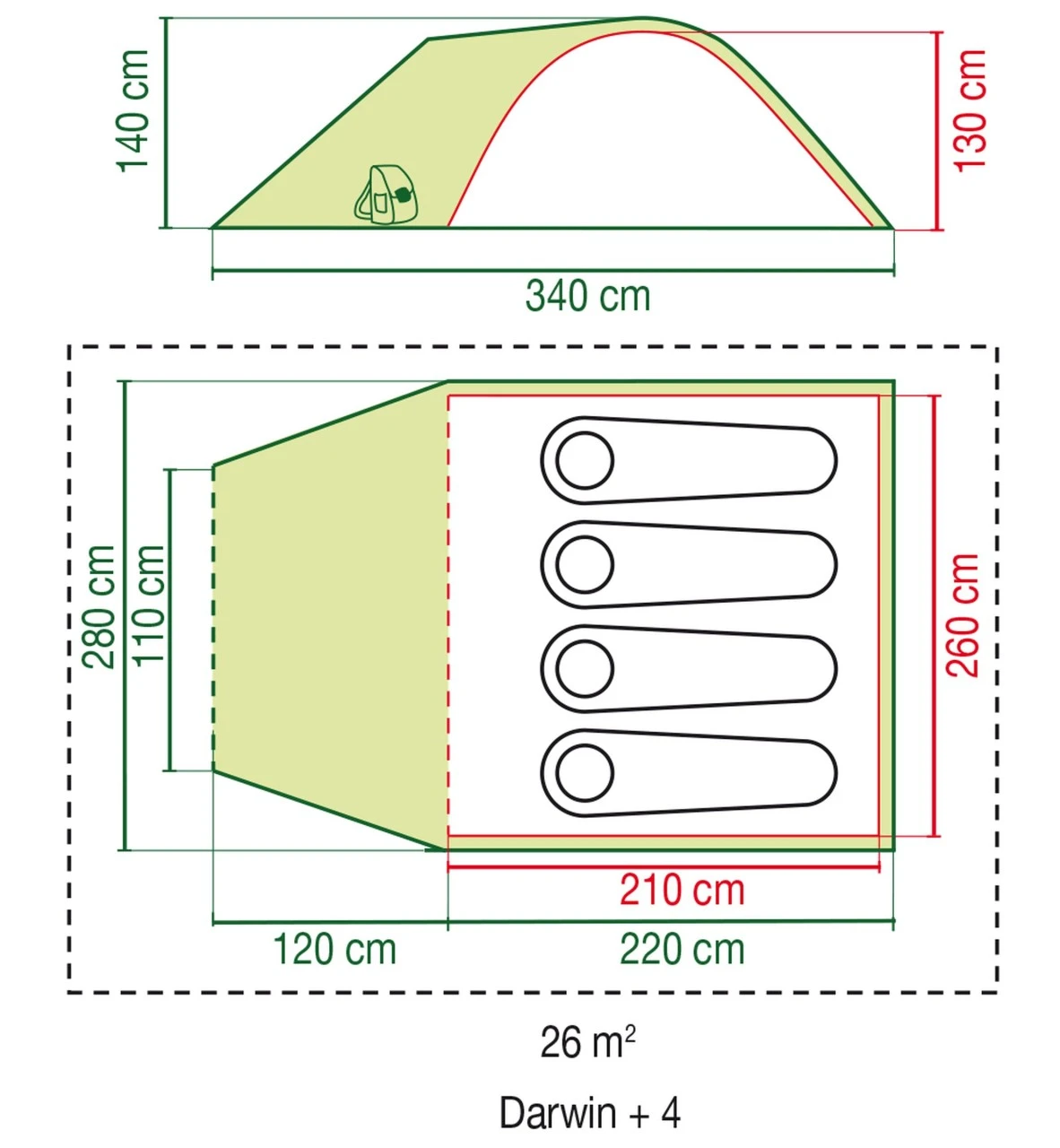 Coleman Darwin 4 Plus Adventure Zelt Darwin 4 Plus Adventure Zelt 4 Coleman Darwin 4 Plus Adventure Zelt Darwin 4 Plus Adventure Zelt – Bild 3