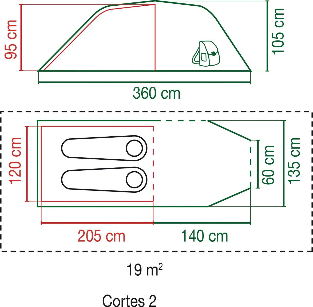Coleman Cortes 2 Camping Zelt Cortes 2 Camping Zelt 5 Coleman Cortes 2 Camping Zelt Cortes 2 Camping Zelt – Bild 3