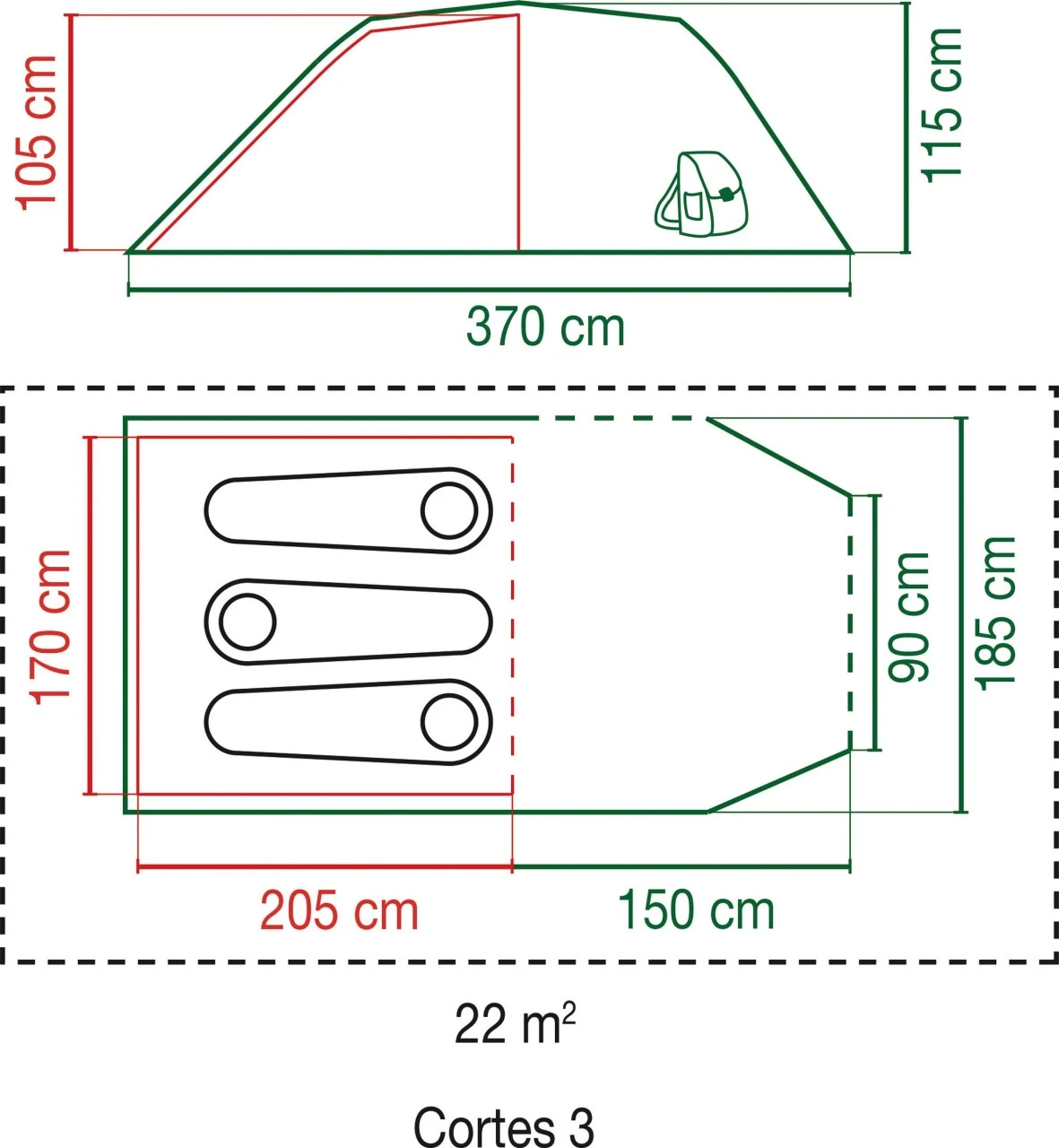 Coleman Cortes 3 Camping Zelt Cortes 3 Camping Zelt 5 Coleman Cortes 3 Camping Zelt Cortes 3 Camping Zelt – Bild 3